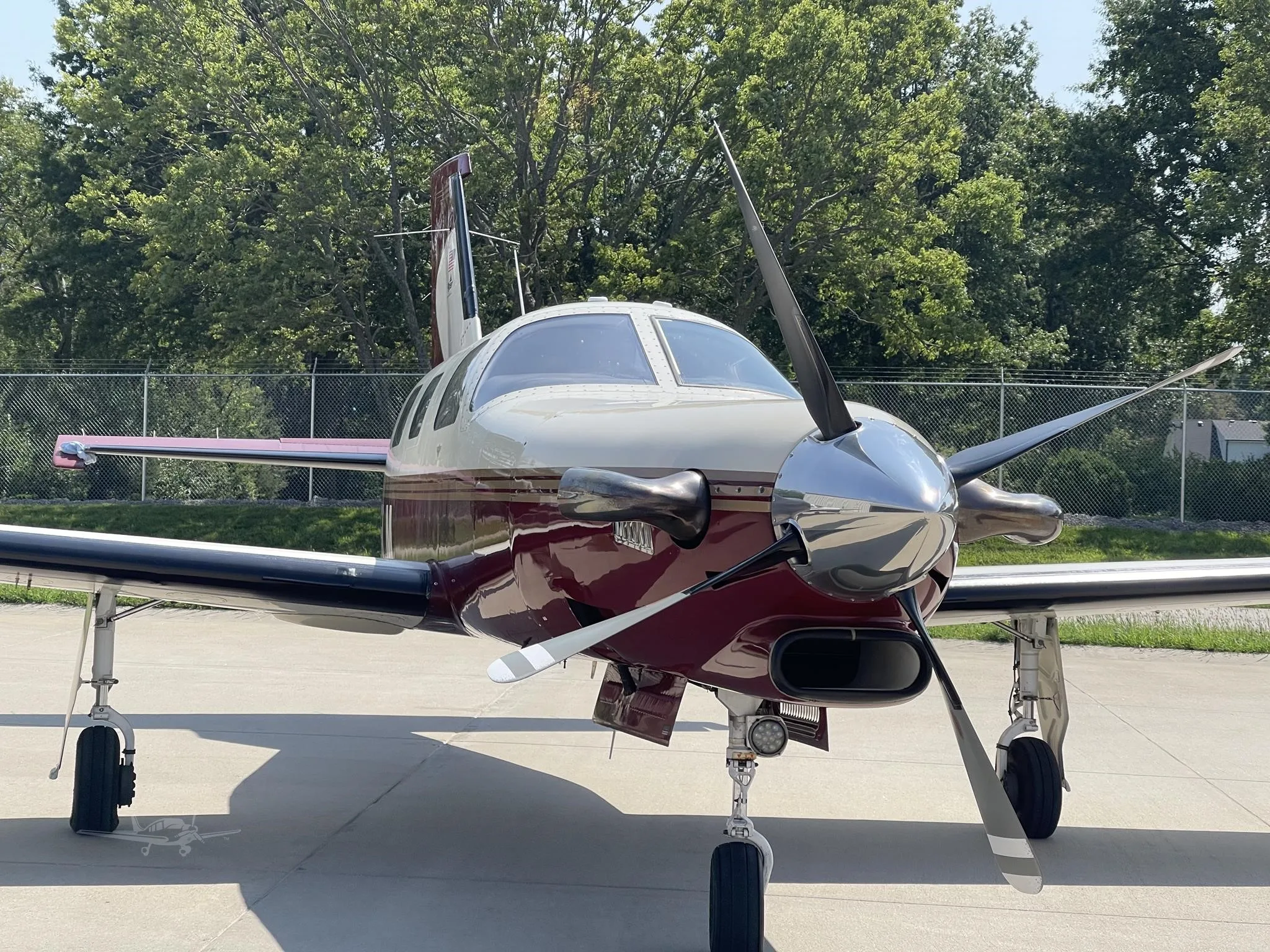 Exterior view of a 1998 PIPER JETPROP, N715LM.