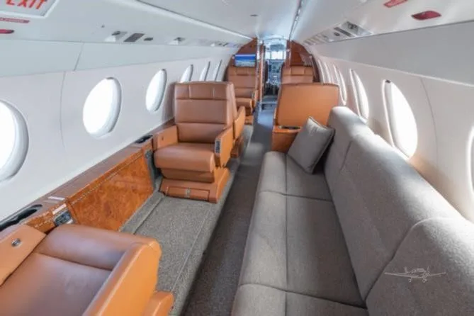 Cabin interior of a 2000 DASSAULT FALCON 50EX.