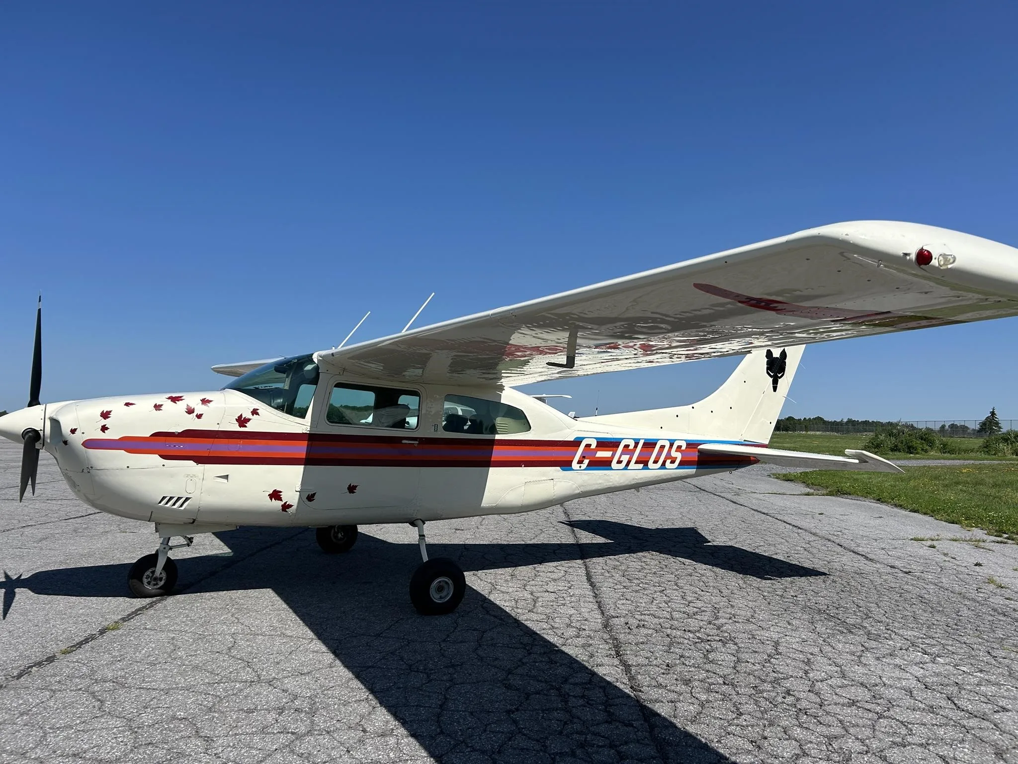 Exterior view of a 1974 CESSNA TURBO 210L, C-GLOS.