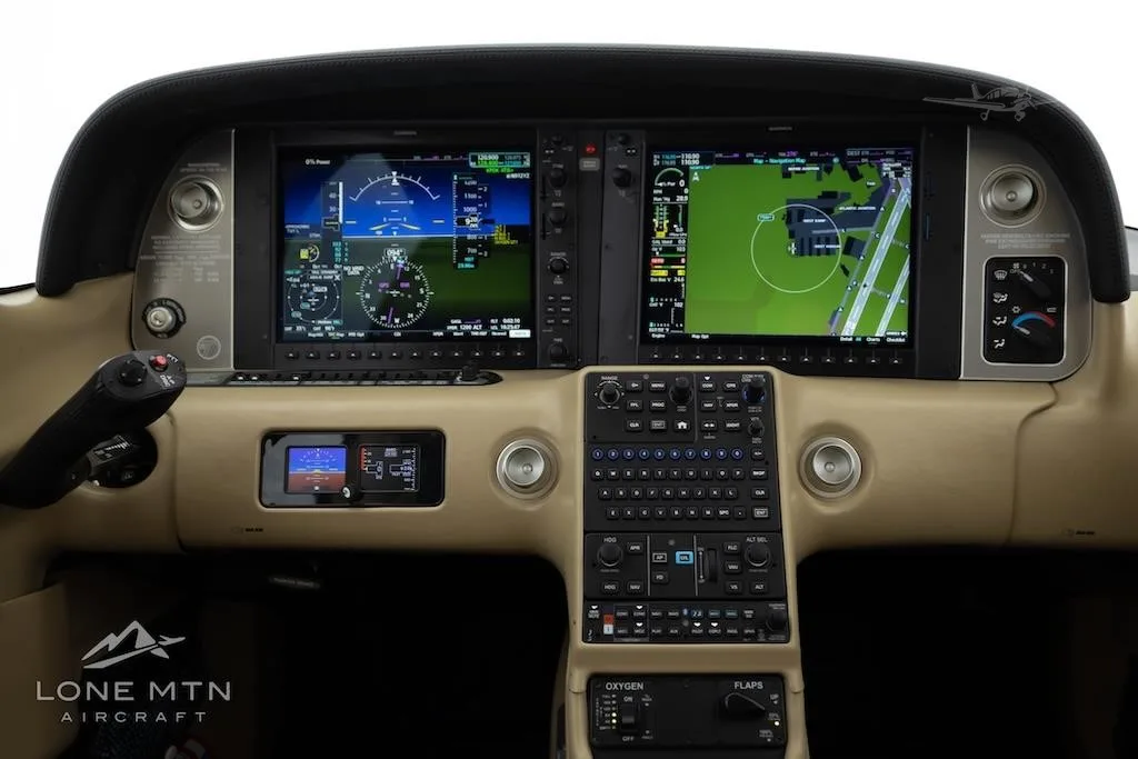 Avionics suite of a 2023 CIRRUS SR22-G6 TURBO.