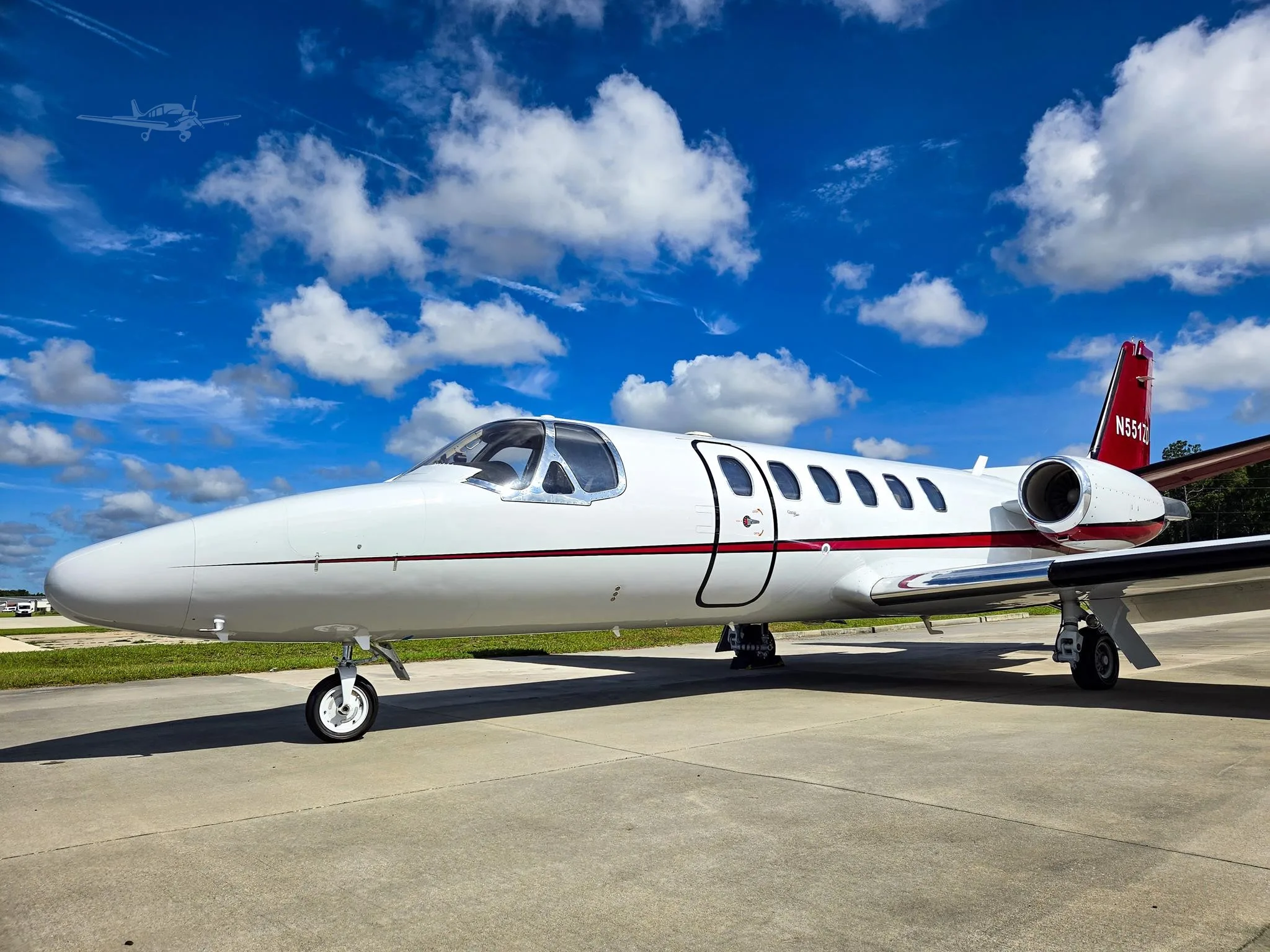 Exterior view of a 2000 CESSNA CITATION BRAVO, N551ZD.