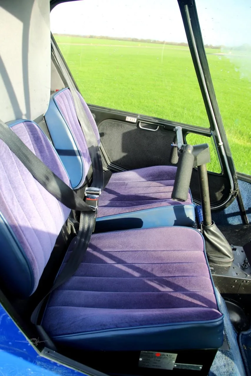 Cabin interior of a 1999 ROBINSON R22 BETA II.