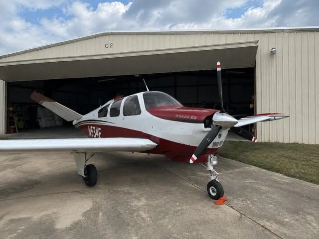 Exterior view of a 1965 BEECHCRAFT S35 BONANZA, N534E.