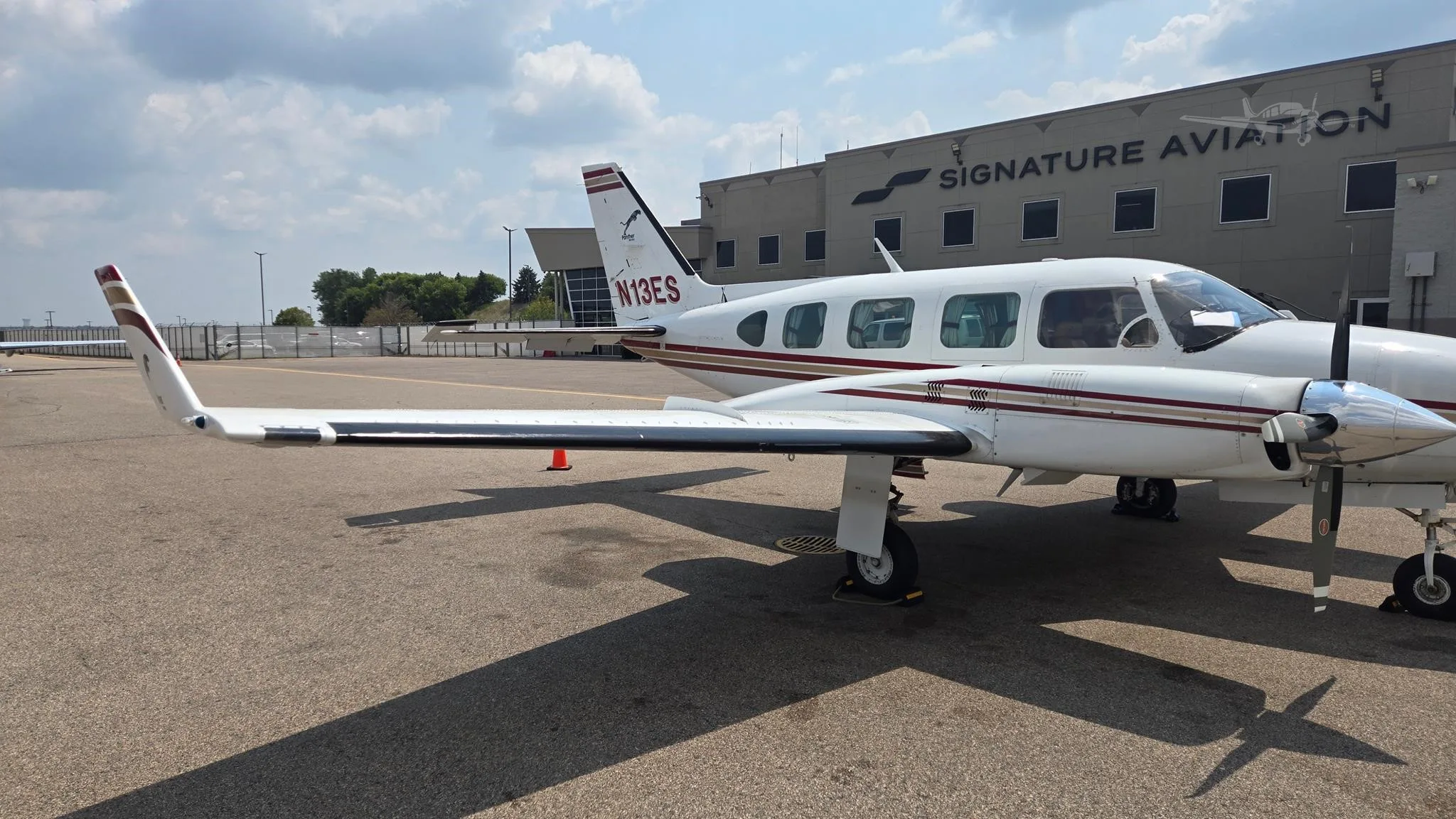Exterior view of a 1978 PIPER NAVAJO CR, N13ES.