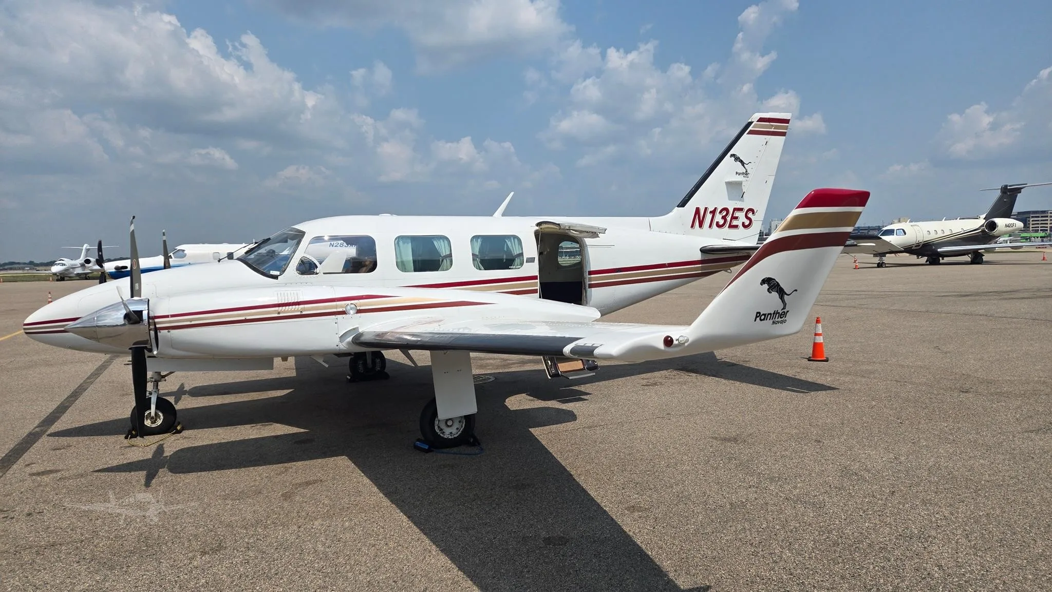 Exterior view of a 1978 PIPER NAVAJO CR, N13ES.