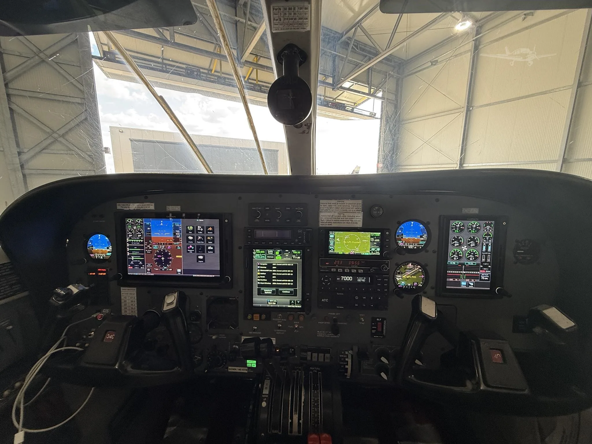 Cockpit and instrument panel of a 1980 CESSNA 340A.