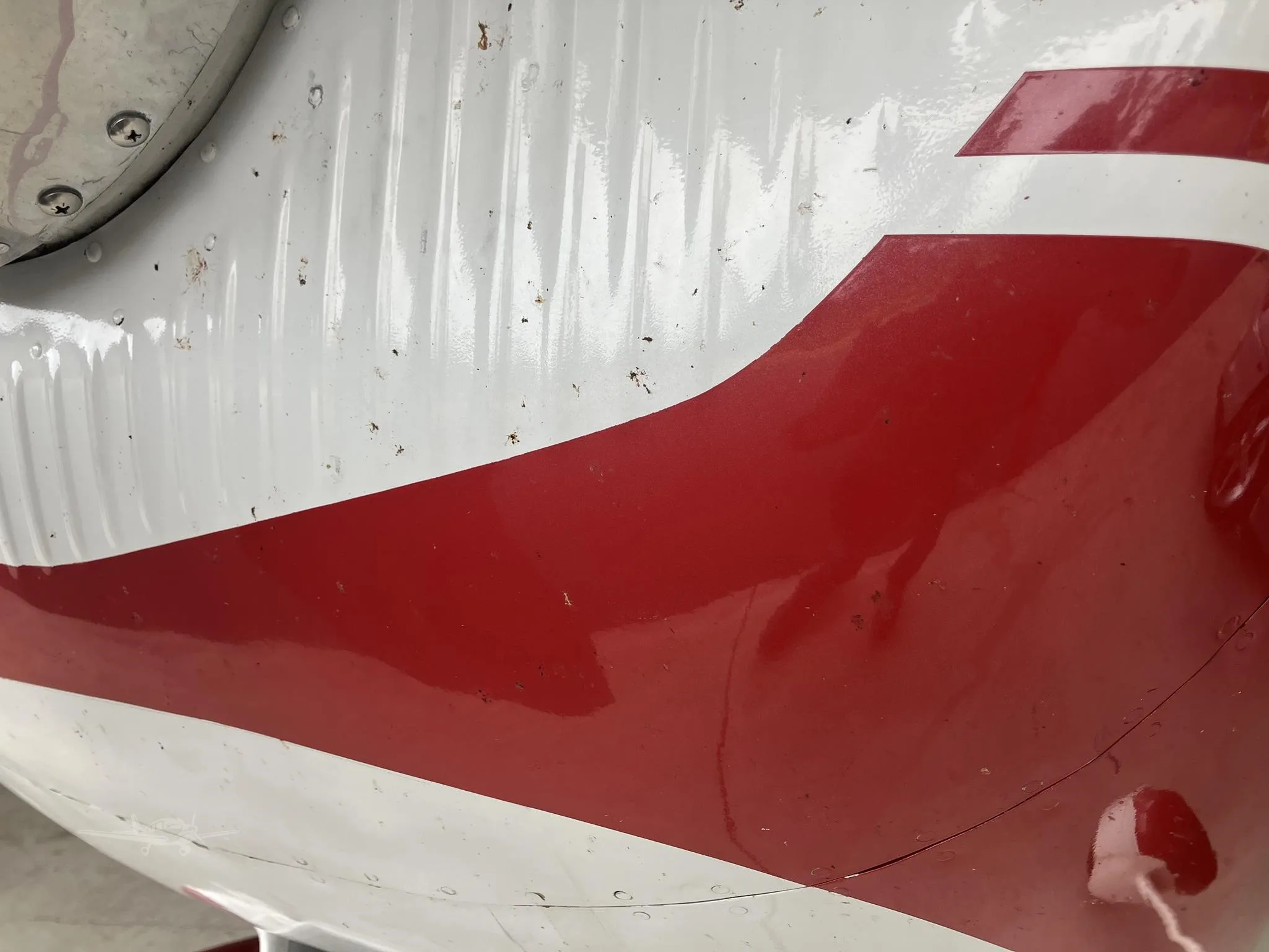Engine detail of a 1953 CESSNA 180.
