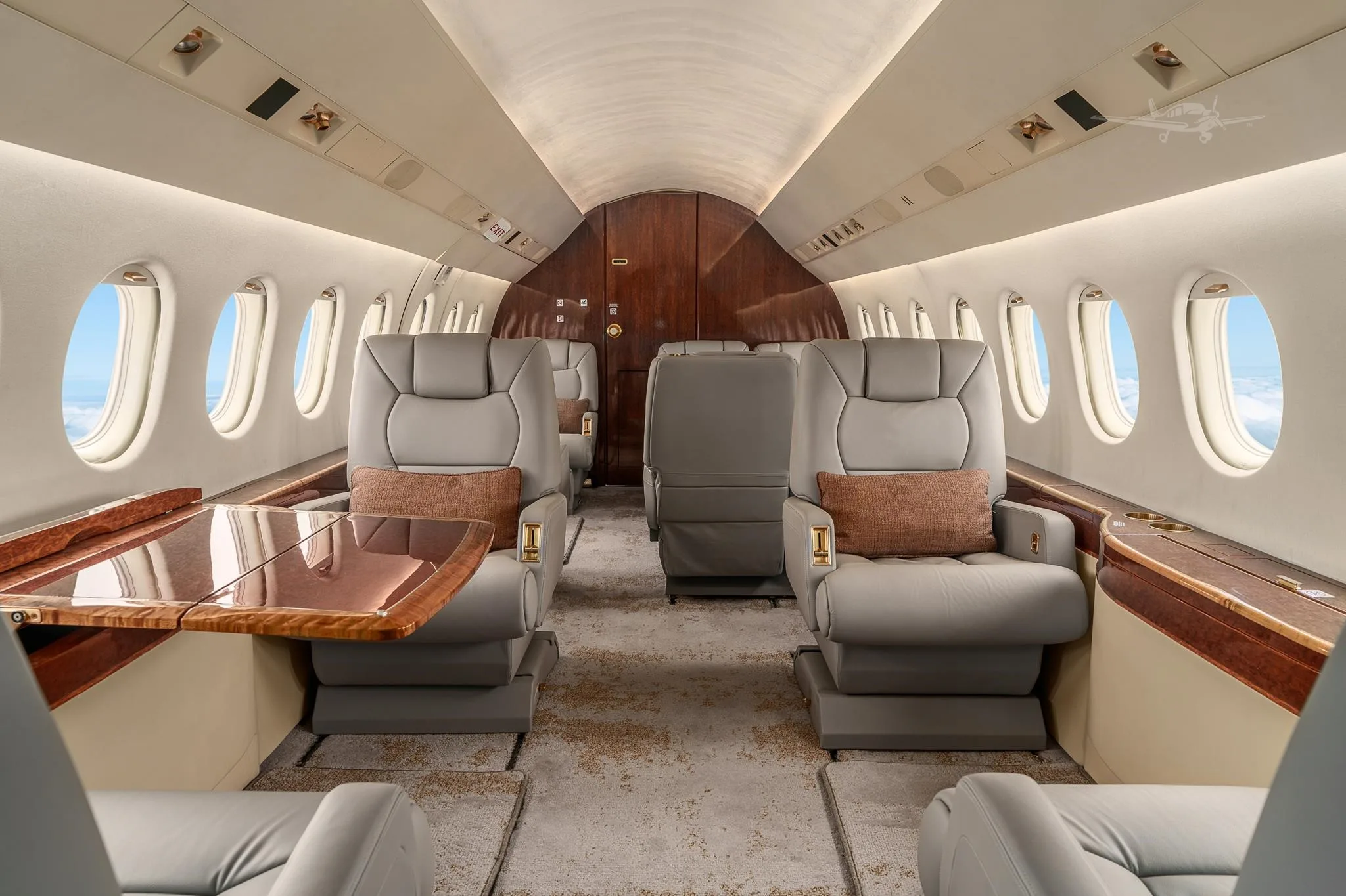 Cabin interior of a 2001 DASSAULT FALCON 2000.