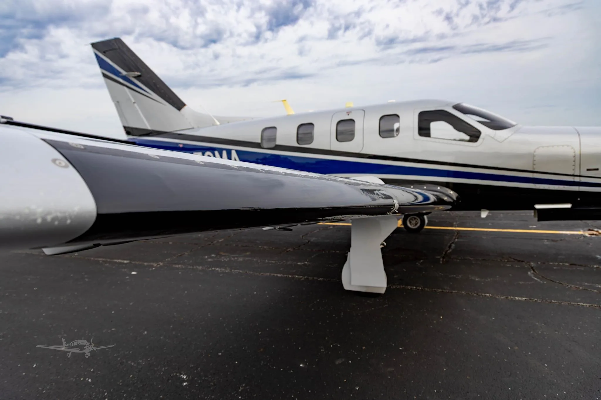 Exterior view of a 2016 DAHER TBM 930, N232MA.