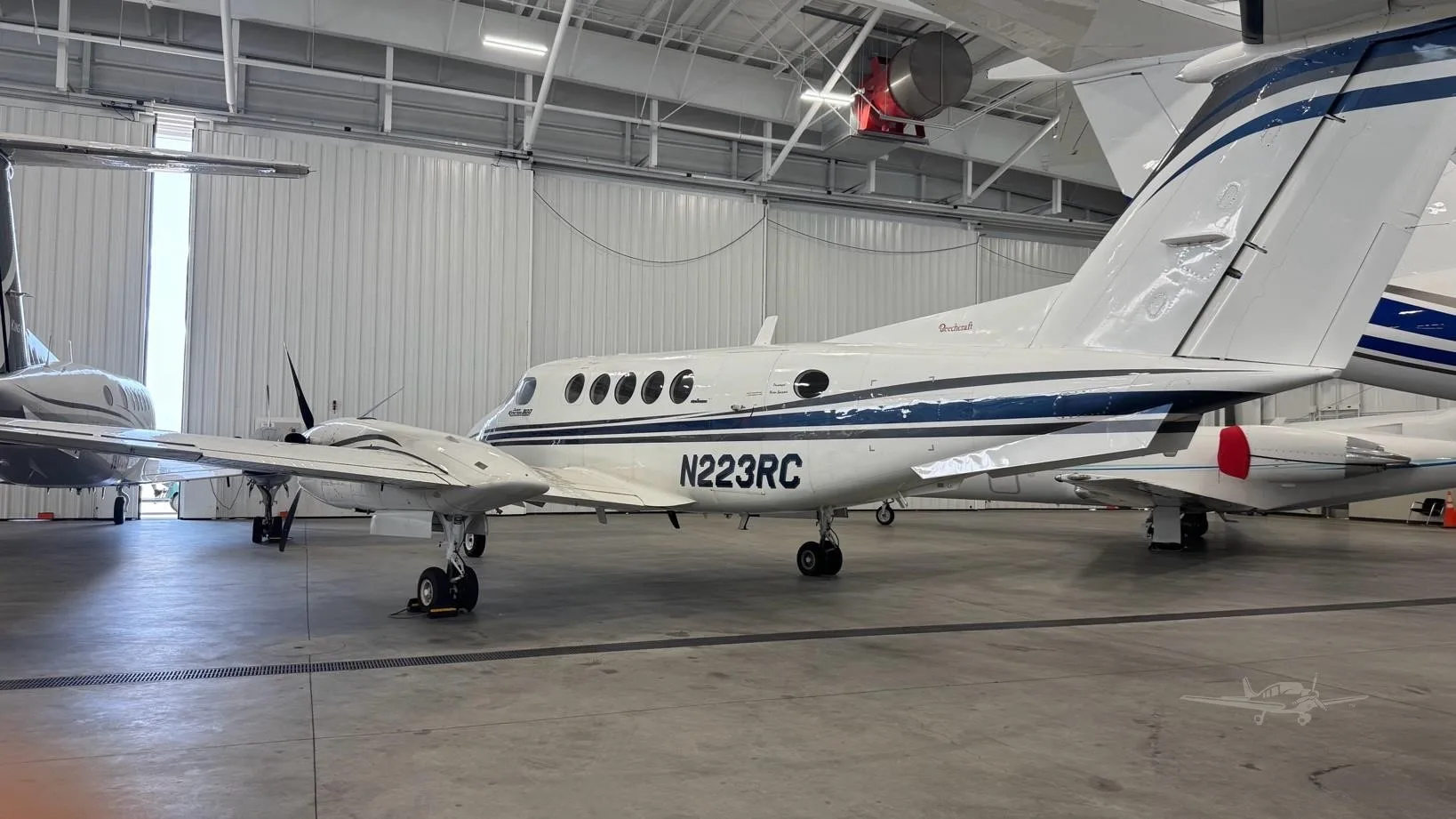 Exterior view of a 1985 BEECHCRAFT KING AIR 300, N223RC.
