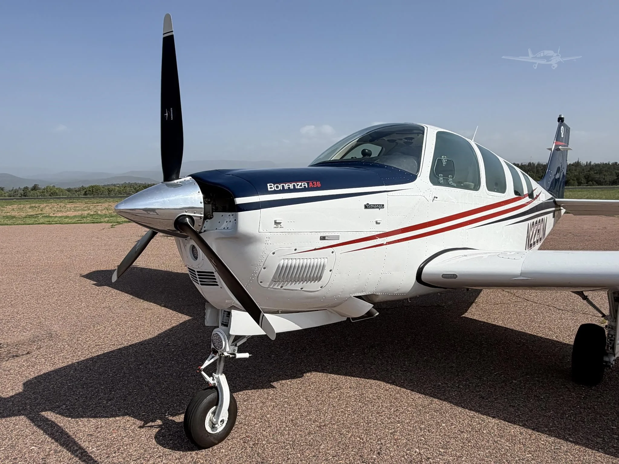 Exterior view of a 1991 BEECHCRAFT A36 BONANZA, N228DM.