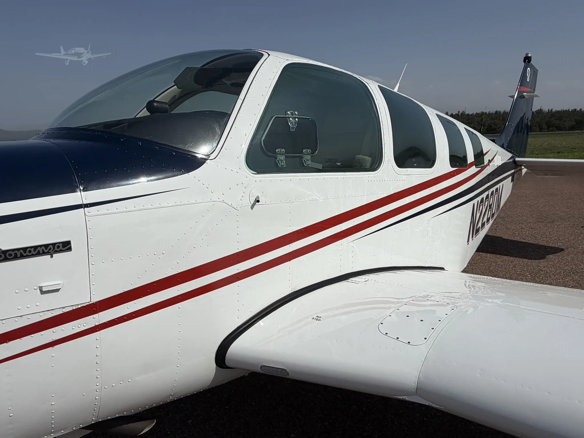 Exterior view of a 1991 BEECHCRAFT A36 BONANZA, N228DM.