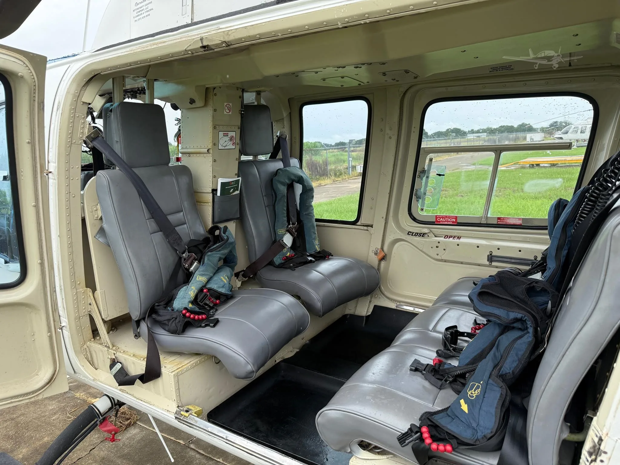 Cabin interior of a 1993 BELL 206L-4.