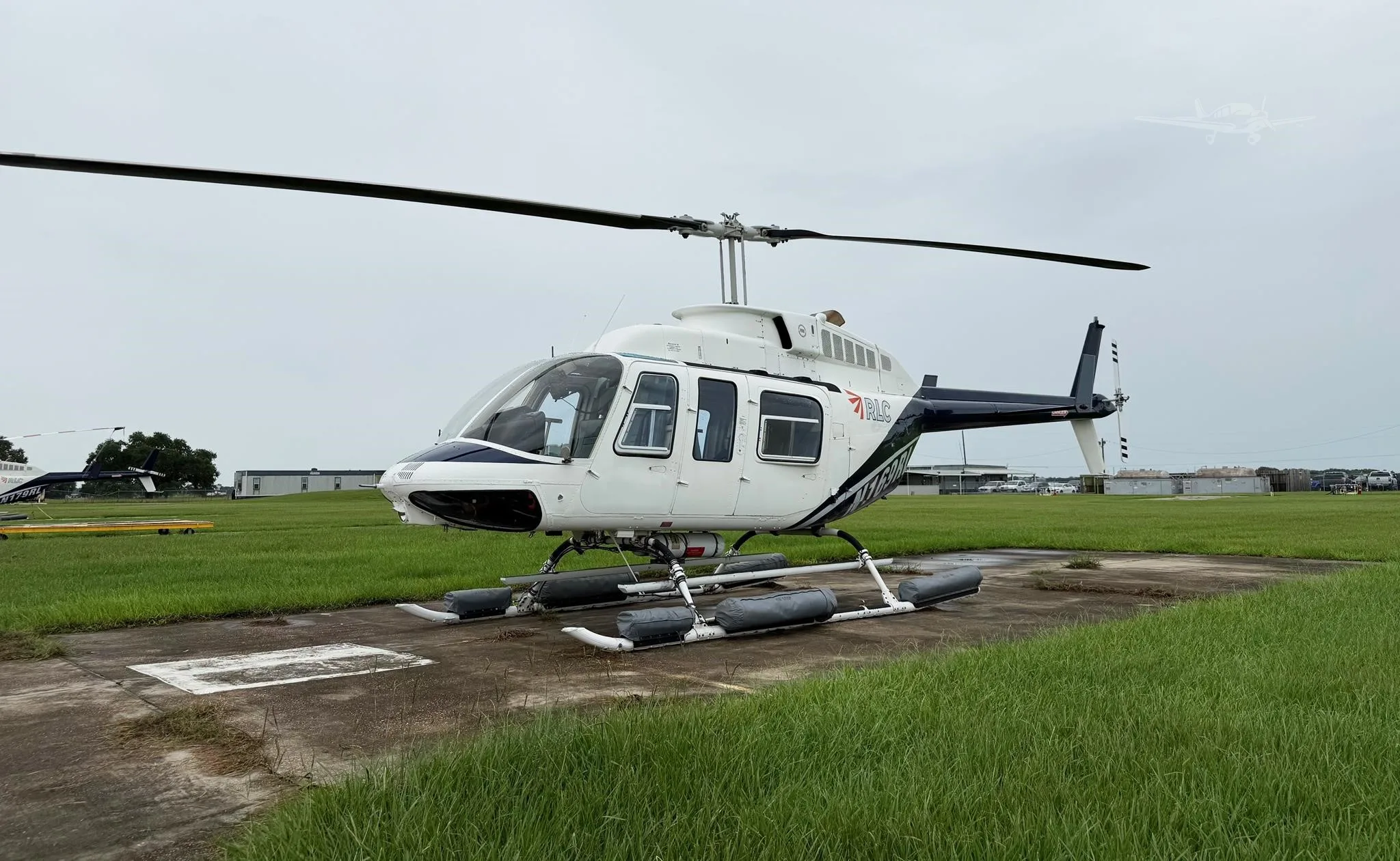 Exterior view of a 1993 BELL 206L-4, N169RL.