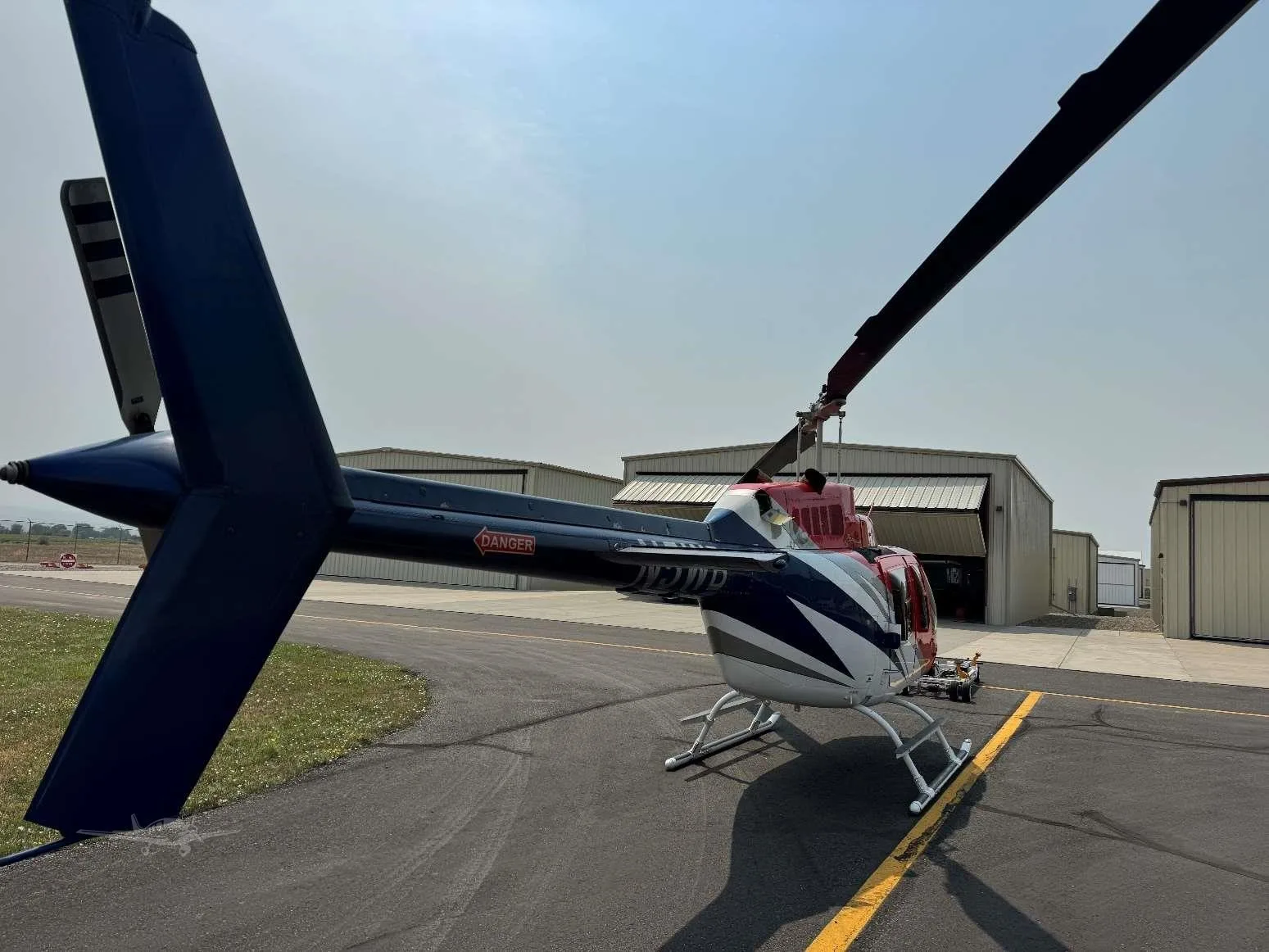 Exterior view of a 1972 BELL 206B II, N5WB.
