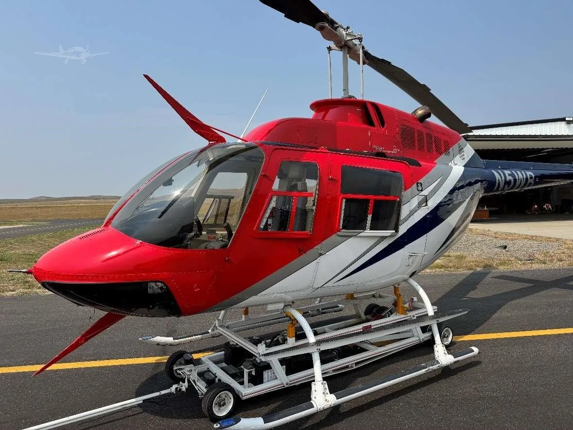 Exterior view of a 1972 BELL 206B II, N5WB.