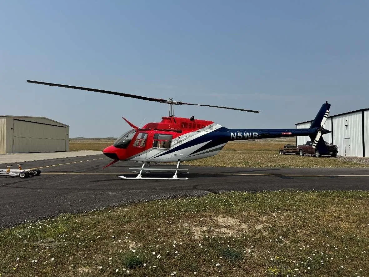Exterior view of a 1972 BELL 206B II, N5WB.