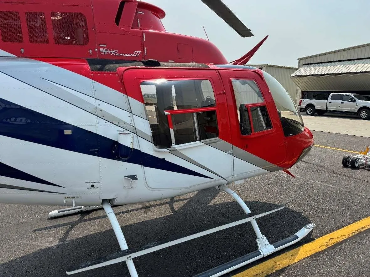 Exterior view of a 1972 BELL 206B II, N5WB.