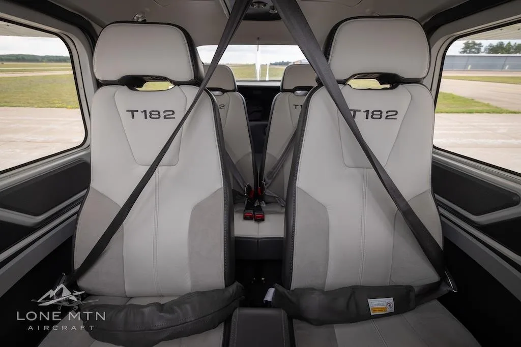 Cabin interior of a 2024 CESSNA TURBO 182T SKYLANE.