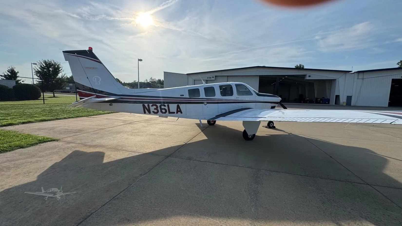 Exterior view of a 2007 BEECHCRAFT G36 BONANZA, N36LA.