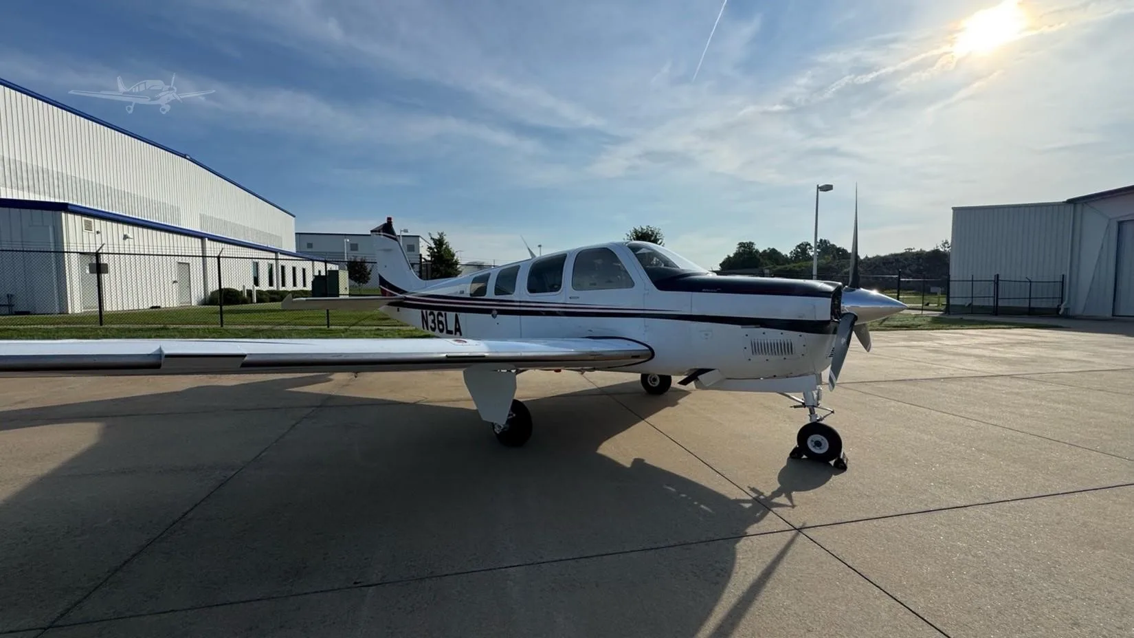 Exterior view of a 2007 BEECHCRAFT G36 BONANZA, N36LA.