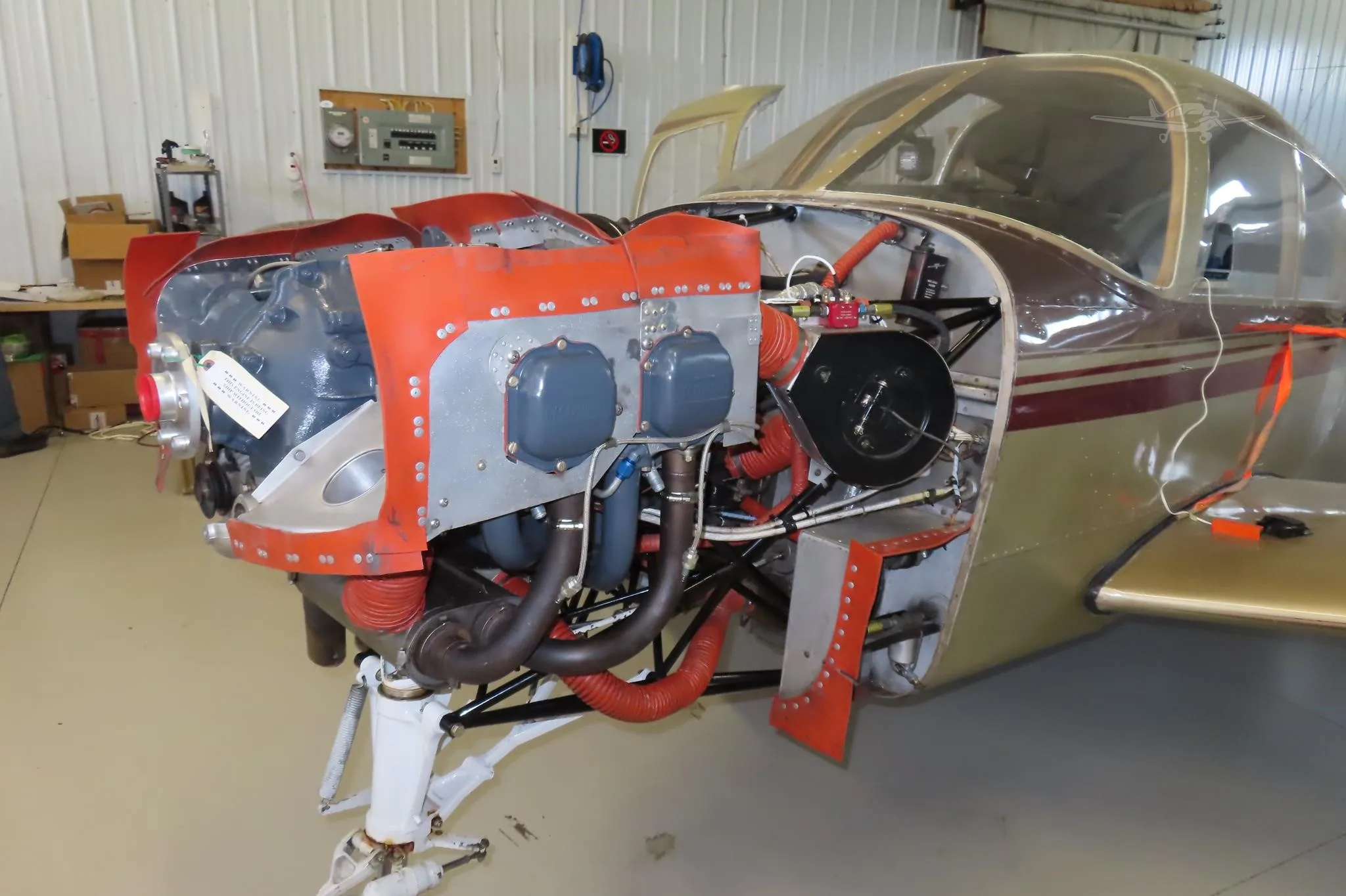 Engine detail of a 1967 PIPER ARROW.