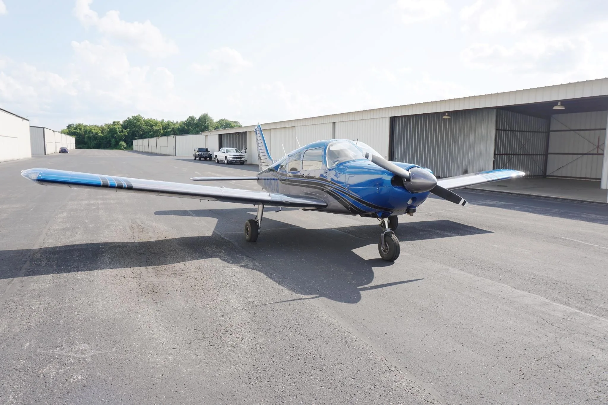 Exterior view of a 1974 PIPER ARCHER, N41973.