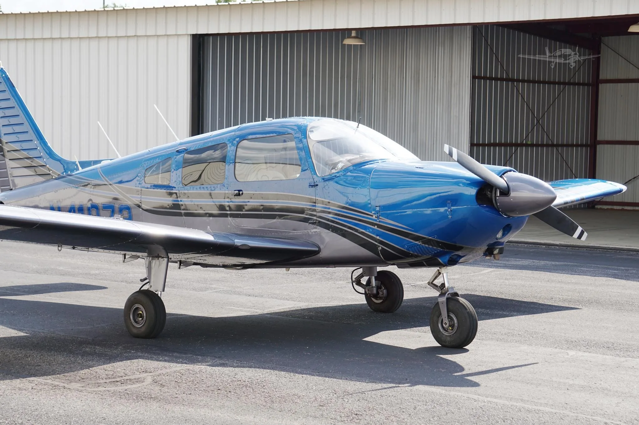 Exterior view of a 1974 PIPER ARCHER, N41973.