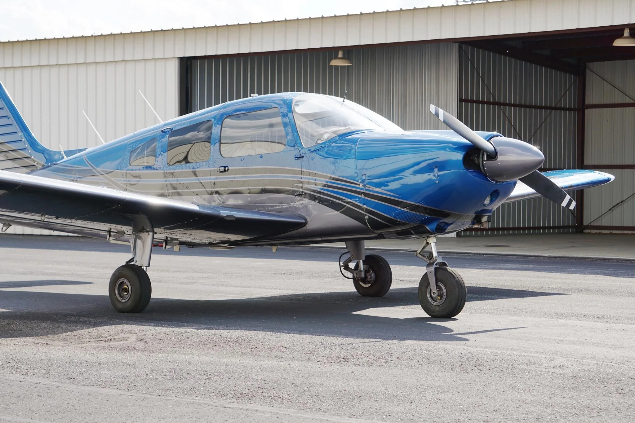 Exterior view of a 1974 PIPER ARCHER, N41973.