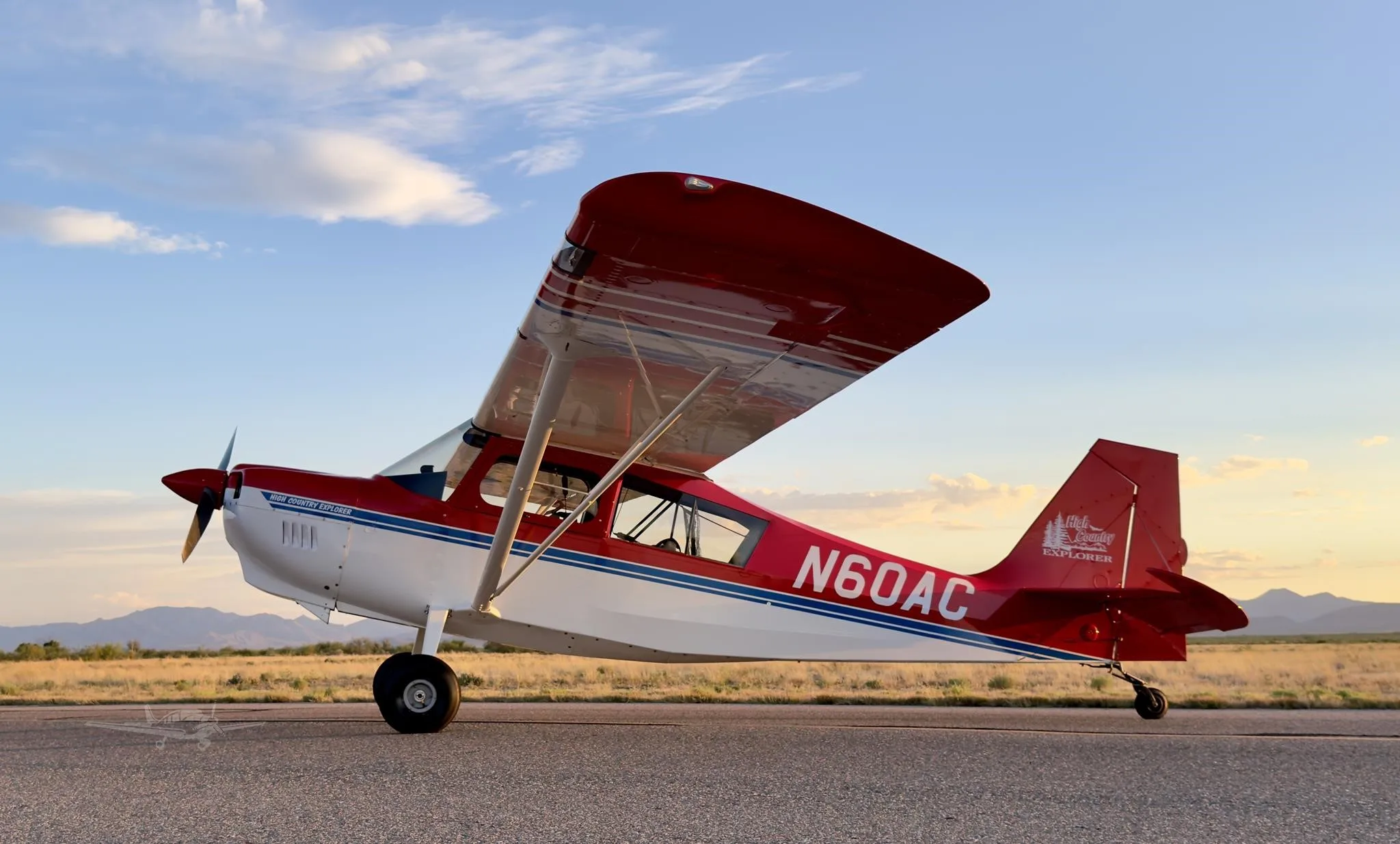 Exterior view of a 2019 AMERICAN CHAMPION 7-GCBC HIGH COUNTRY EXPLORER, N60PC.