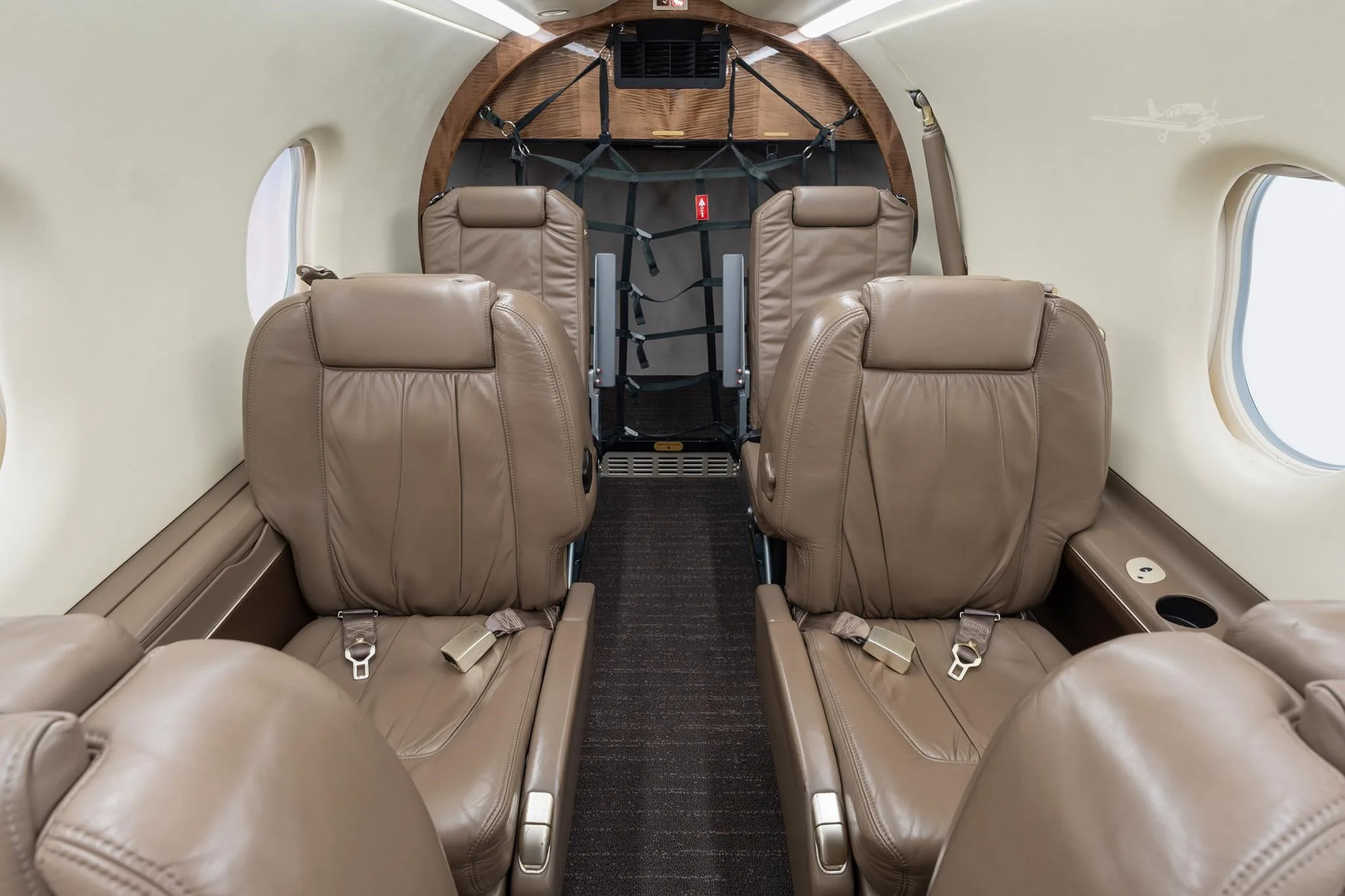 Cabin interior of a 2009 PILATUS PC-12 NG.