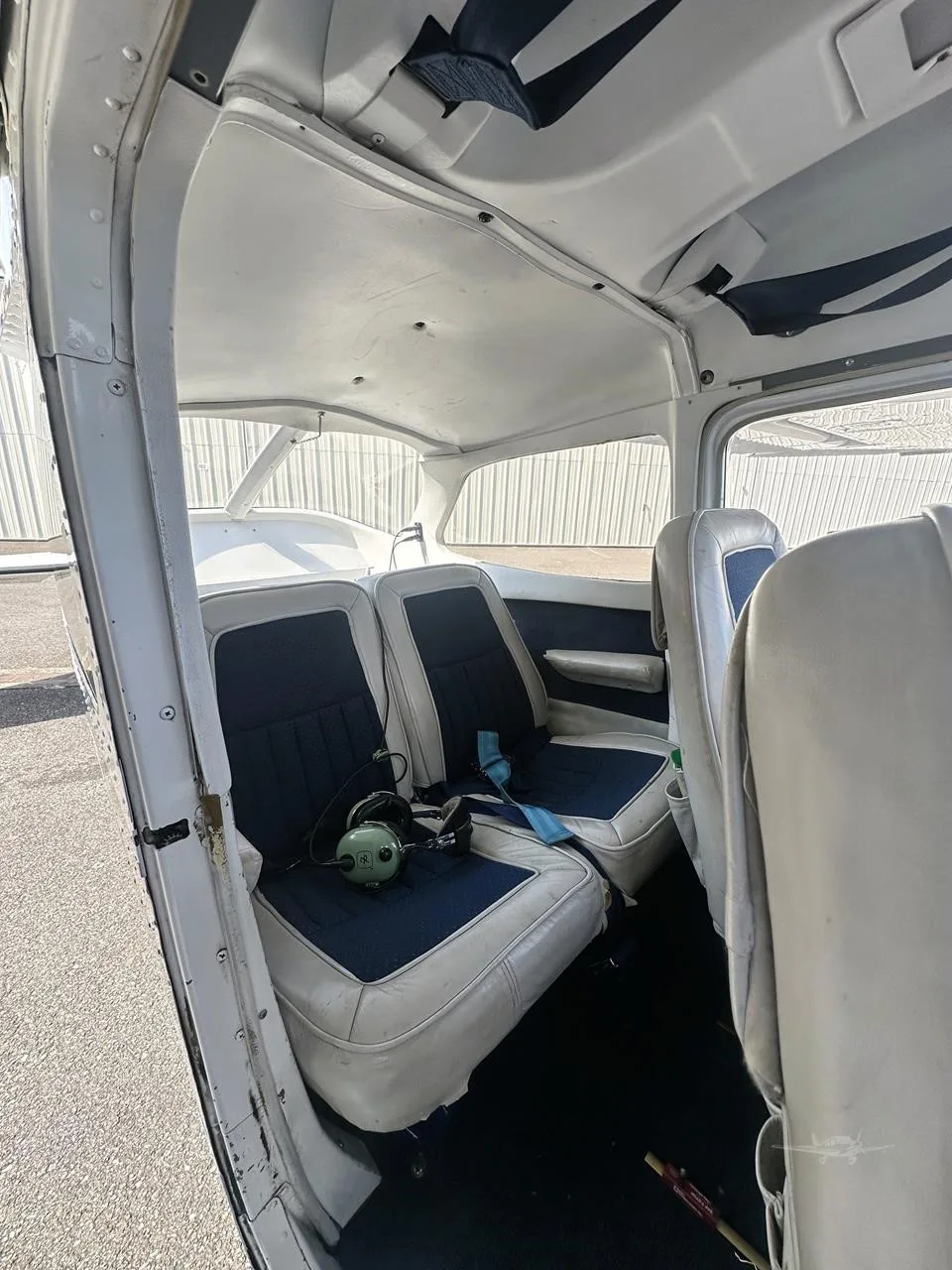 Cabin interior of a 1974 CESSNA 172M SKYHAWK.