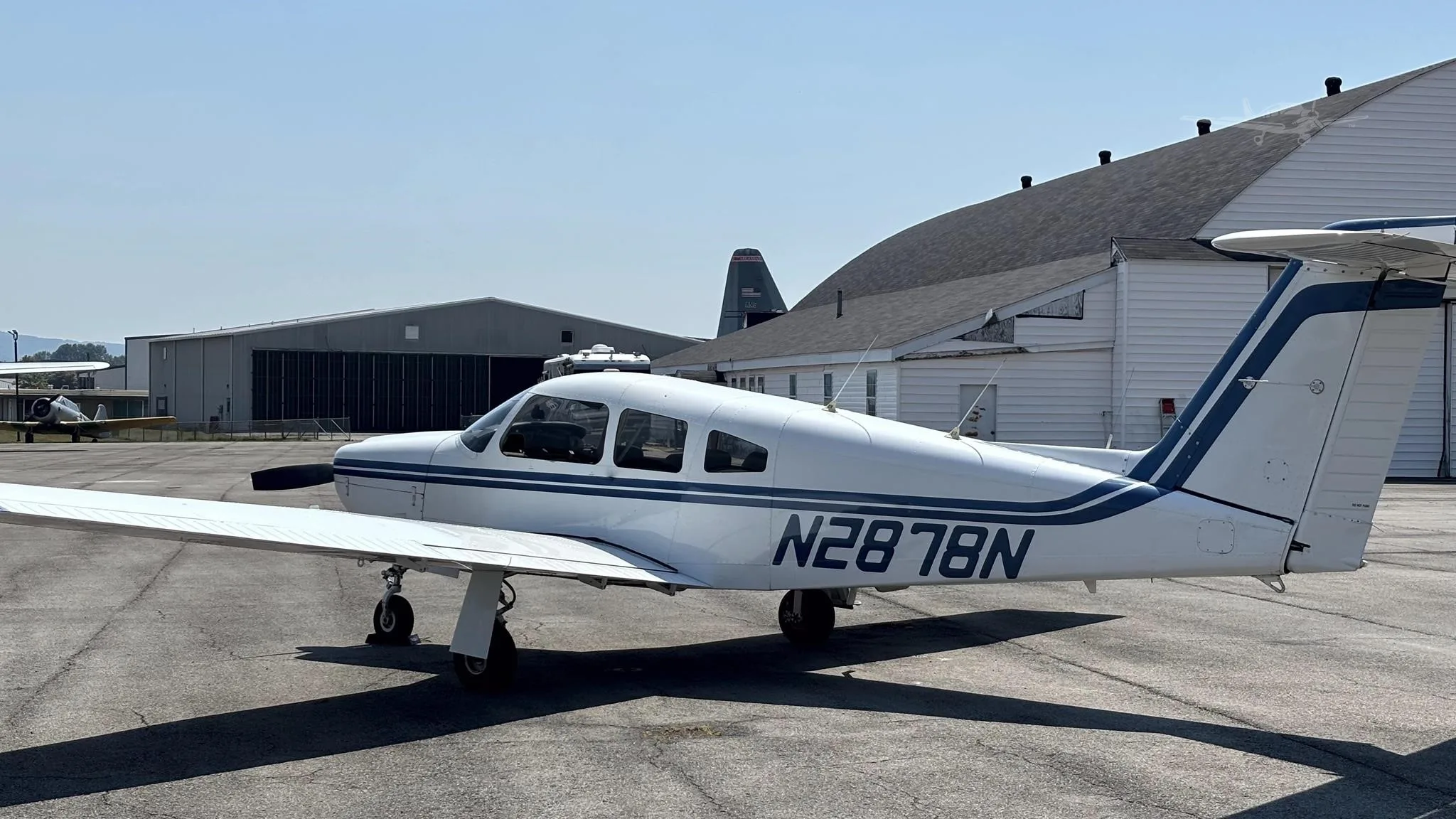 Exterior view of a 1979 PIPER ARROW IV, N2878N.