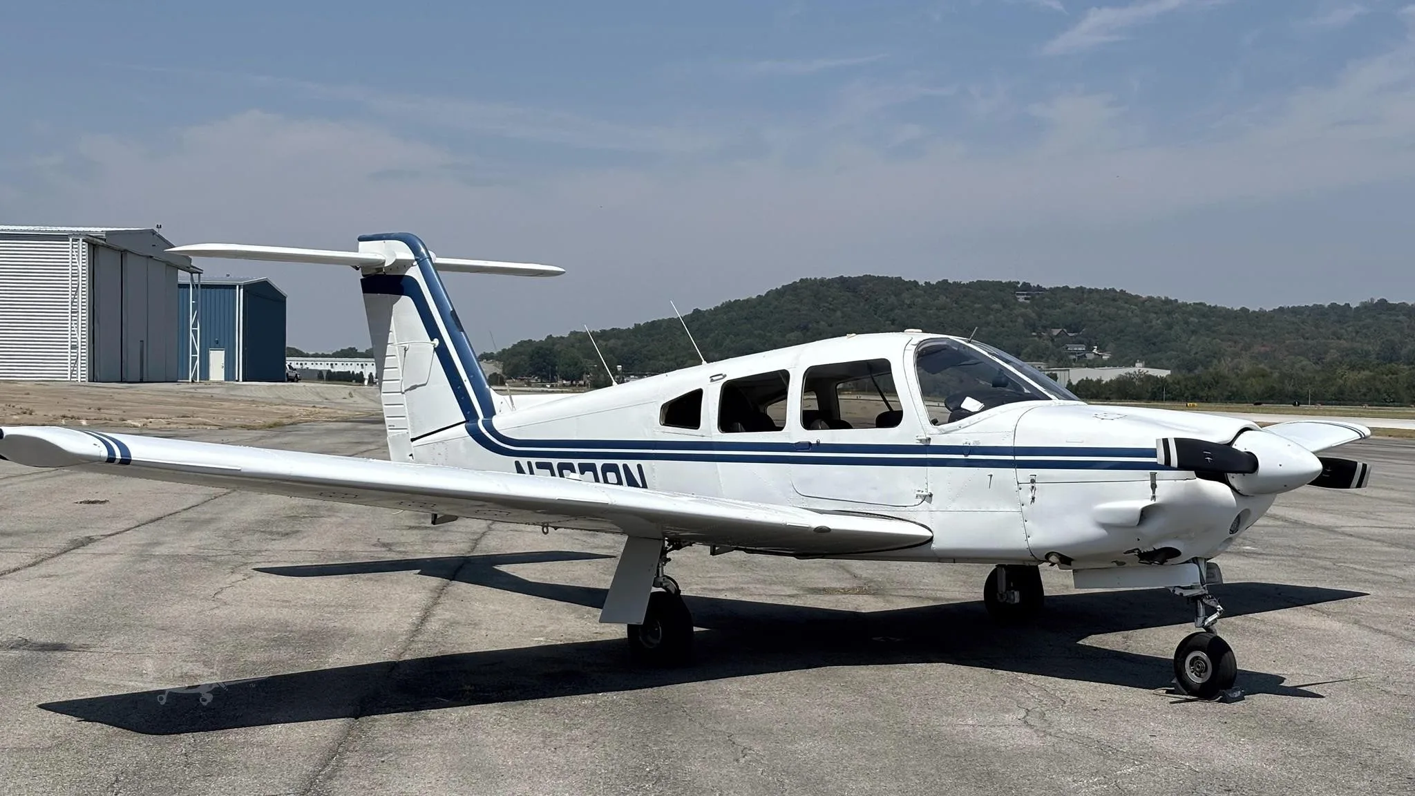 Exterior view of a 1979 PIPER ARROW IV, N2878N.