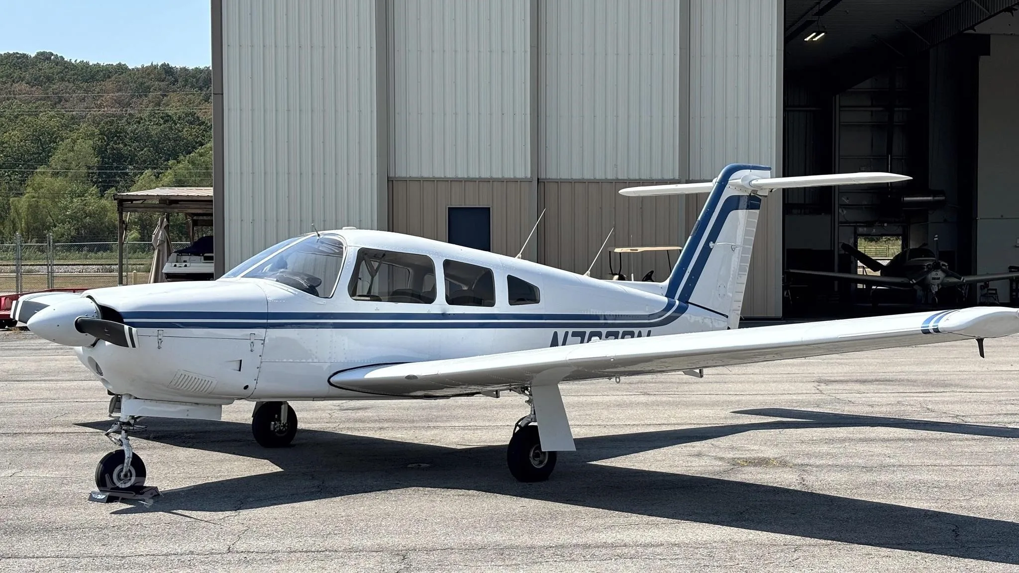 Exterior view of a 1979 PIPER ARROW IV, N2878N.