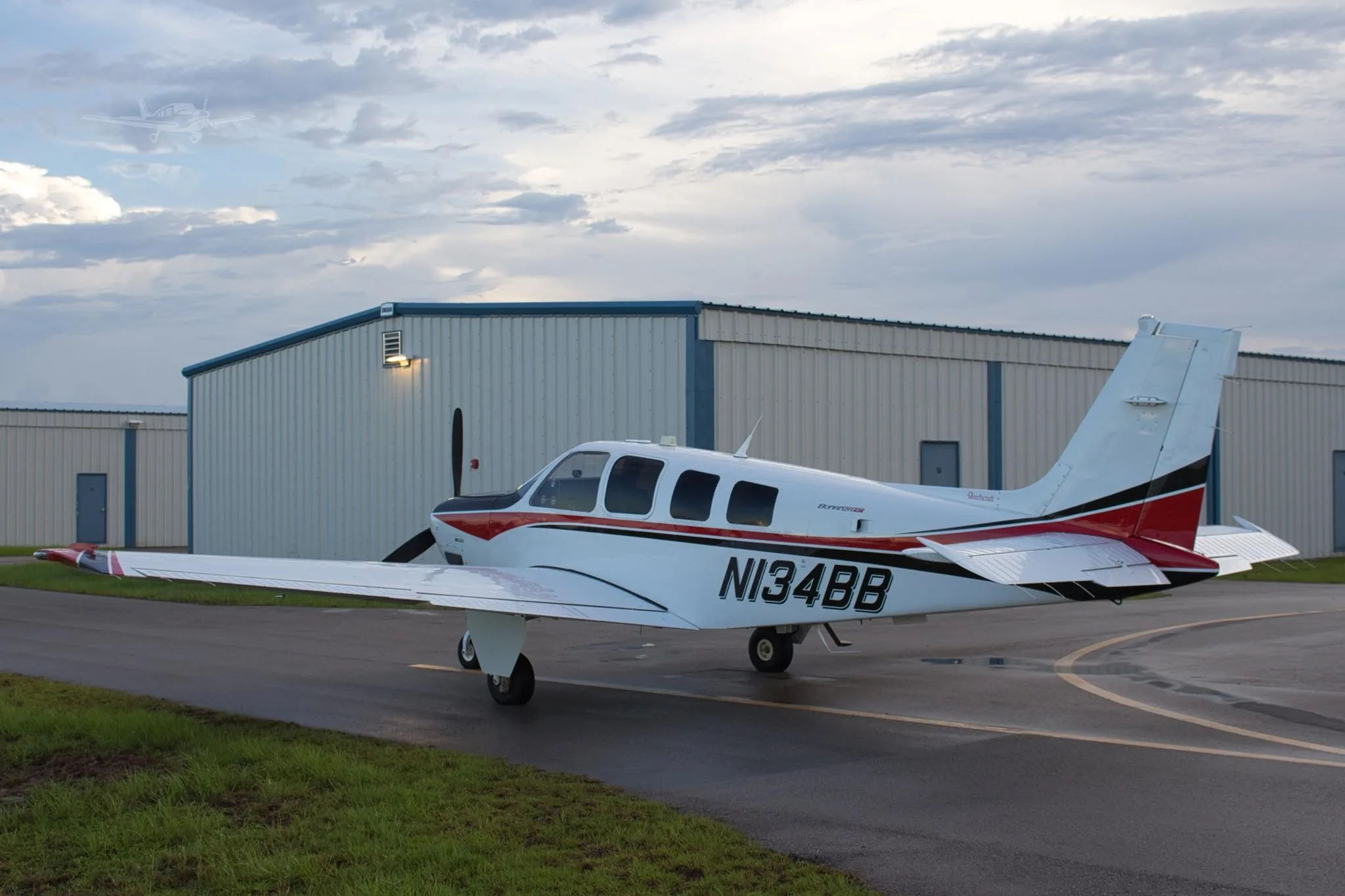 Exterior view of a 2020 BEECHCRAFT G36 BONANZA, N134BB.