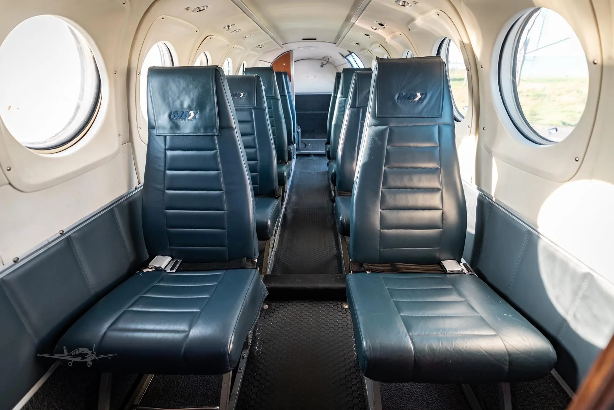 Cabin interior of a 1978 BEECHCRAFT KING AIR B100.