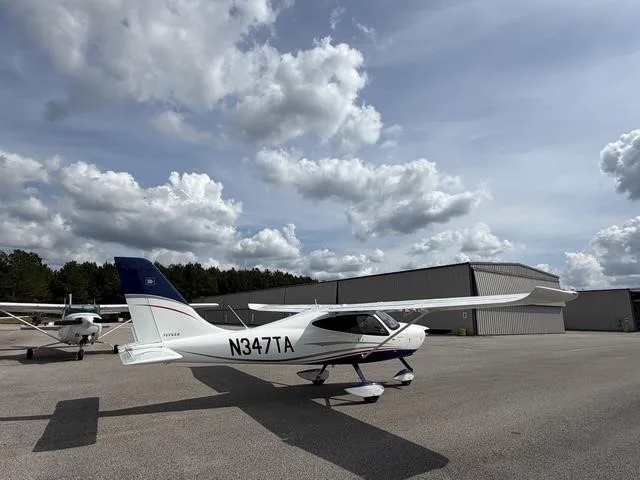 Exterior view of a 2021 TECNAM P2008, N347TA.