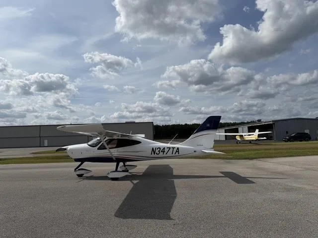 Exterior view of a 2021 TECNAM P2008, N347TA.