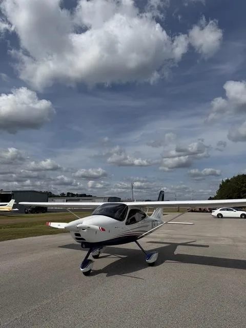 Exterior view of a 2021 TECNAM P2008, N347TA.