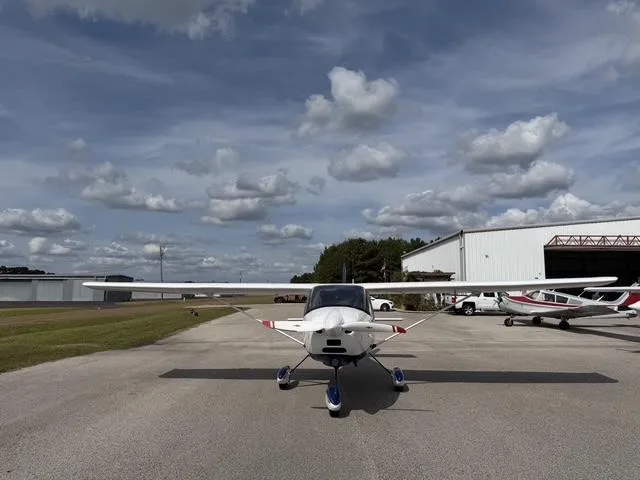 Exterior view of a 2021 TECNAM P2008, N347TA.