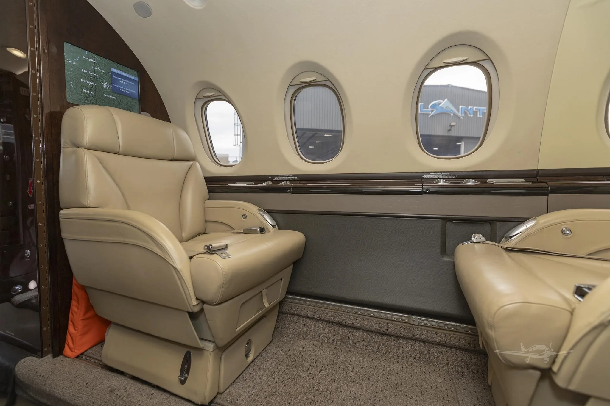 Cabin interior of a 2008 HAWKER 900XP.