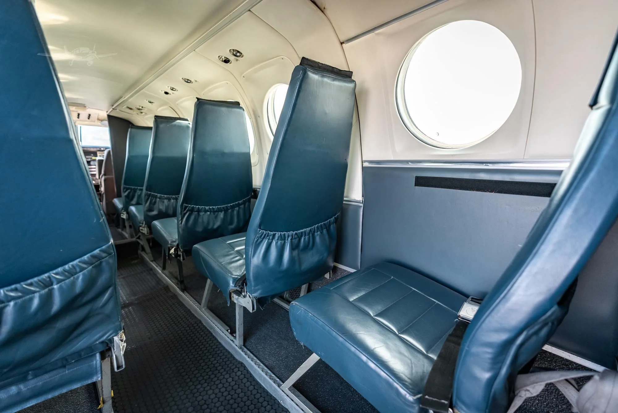 Cabin interior of a 1978 BEECHCRAFT KING AIR B100.