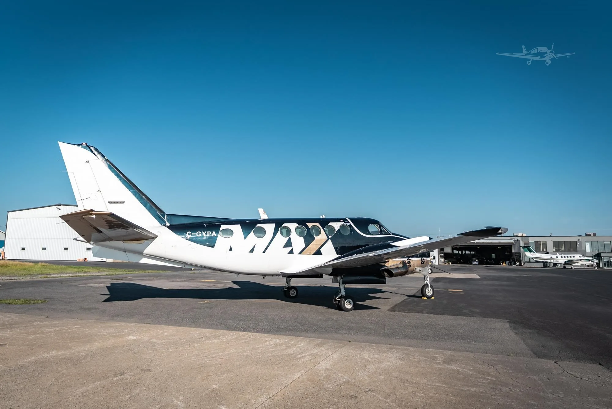 Exterior view of a 1978 BEECHCRAFT KING AIR B100, C-GYPA.