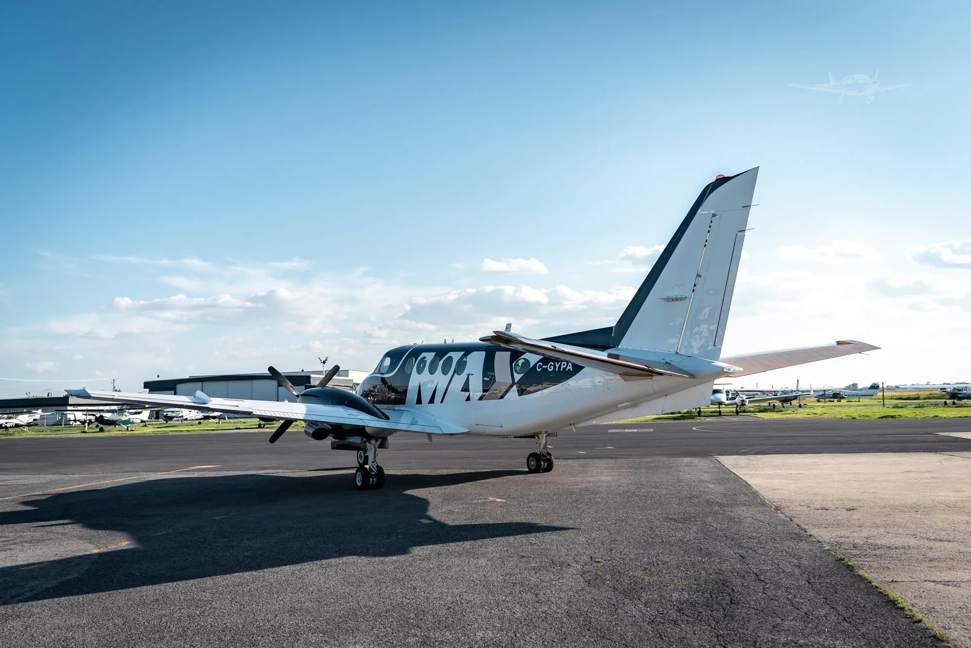 Exterior view of a 1978 BEECHCRAFT KING AIR B100, C-GYPA.