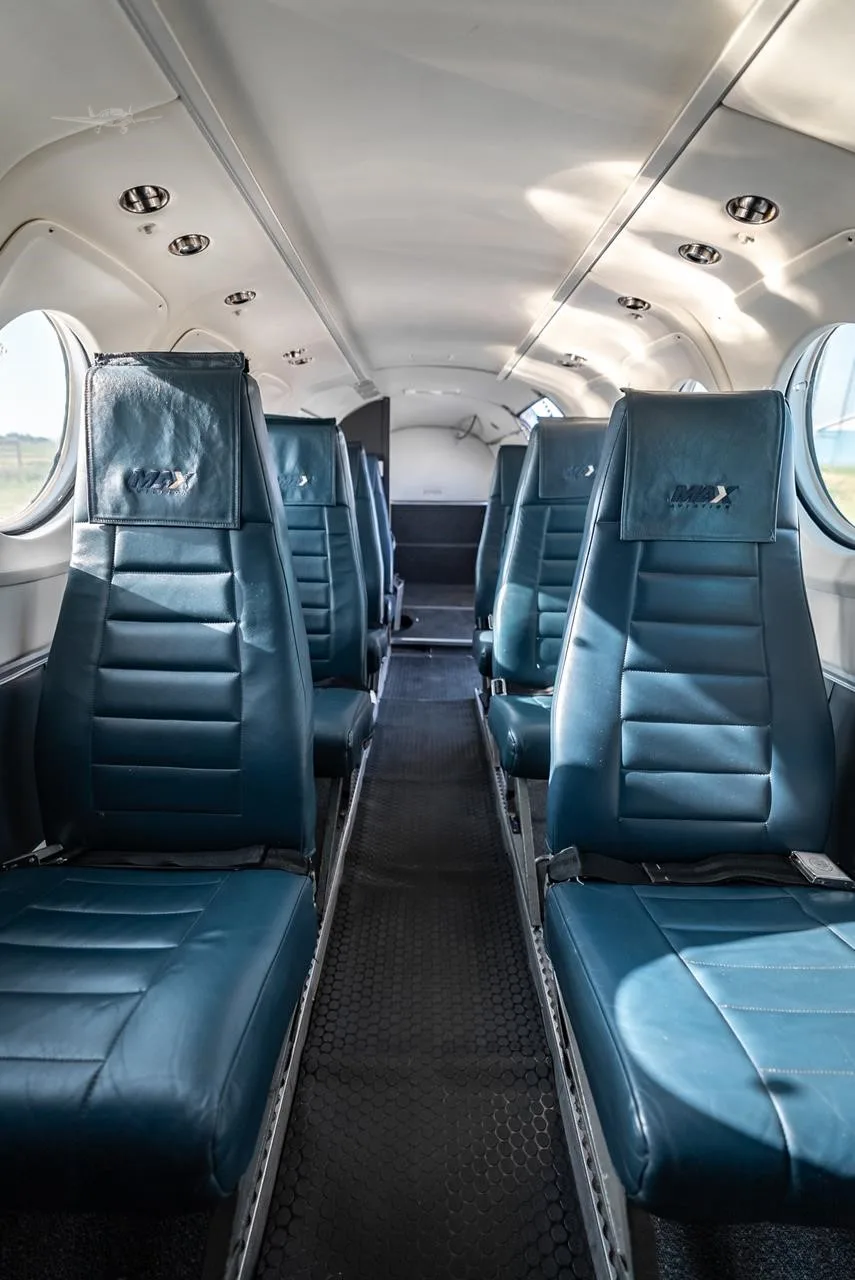 Cabin interior of a 1978 BEECHCRAFT KING AIR B100.