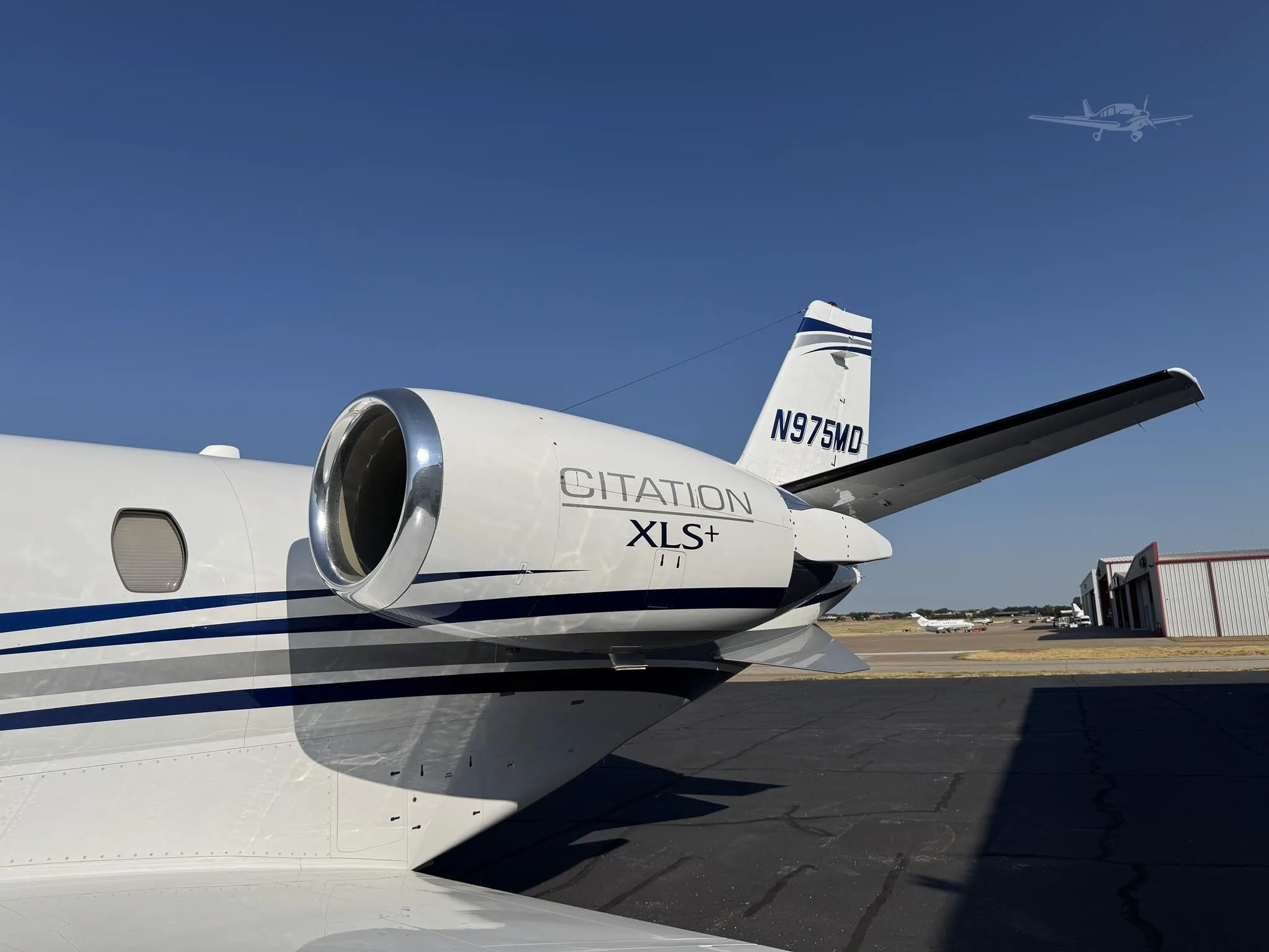 Exterior view of a 2011 CESSNA CITATION XLS+, N975MD.