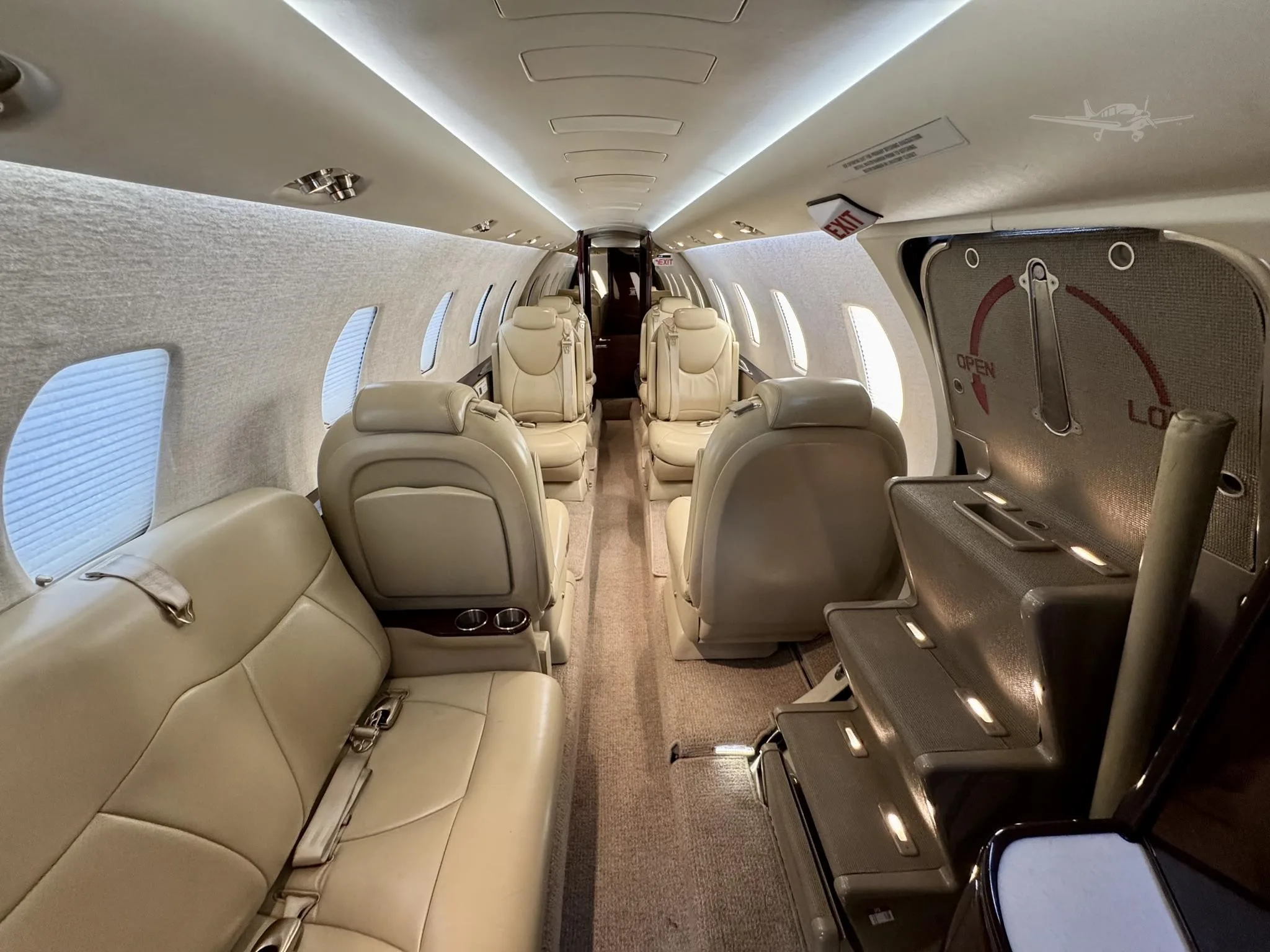 Cabin interior of a 2011 CESSNA CITATION XLS+.