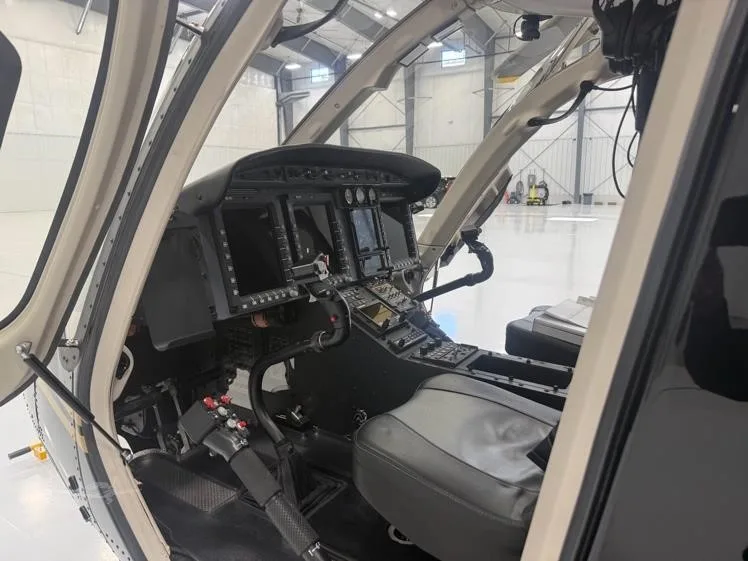 Cockpit and instrument panel of a 2021 BELL 429.