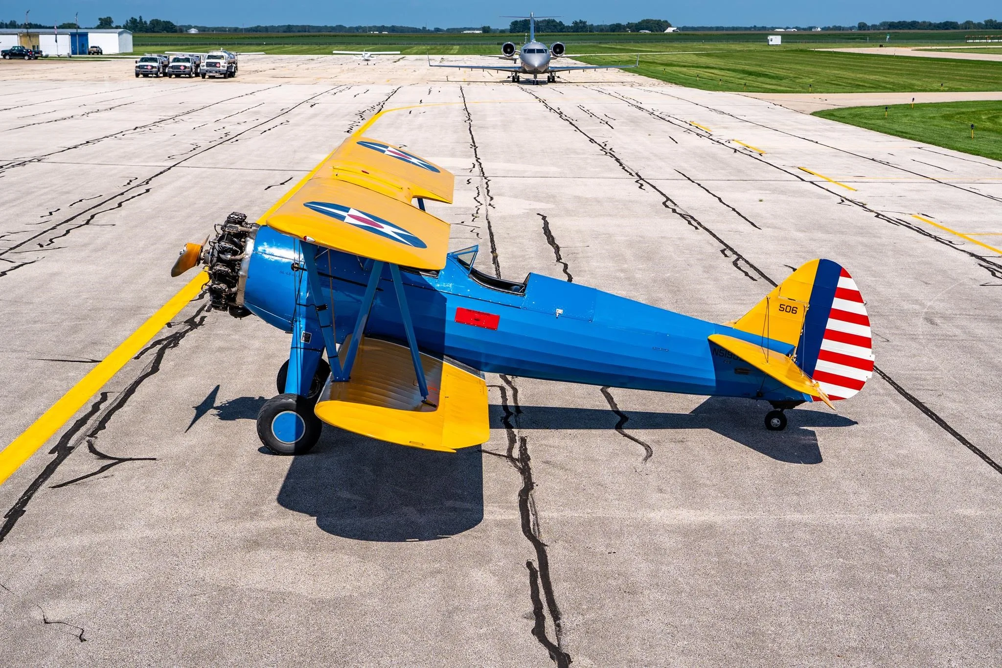 Exterior view of a 1940 BOEING/STEARMAN PT-18 KAYDET, N51902.